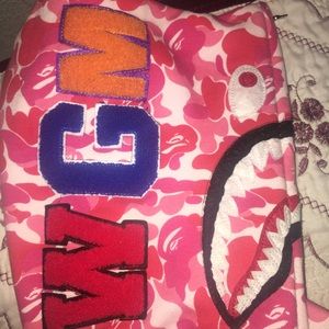 pink camo bape hoodie